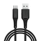 Zap-C Auto USB A to C Sync Charge Cable with Android Auto & Car Play support UL1225BLK-0120