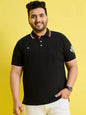 Men Plus Size Hink Solid Polo Tshirt
