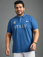 Men Plus Size Italy Printed Polo Tshirt