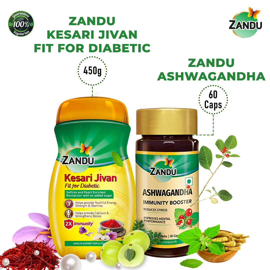 Kesari Jivan for FFD (450g) & Ashwagandha (60 Caps) Combo