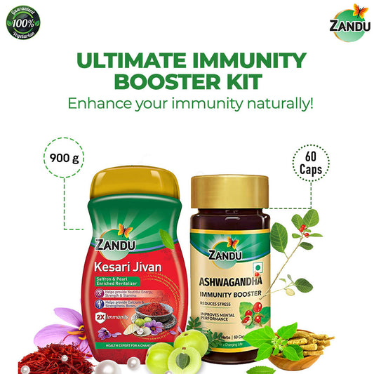 Kesari Jivan Chyawanprash (900g) + Ashwa Gandha (60 Caps)