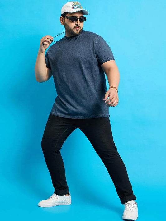 Men Plus Size Kilson Solid Round Neck Tshirt