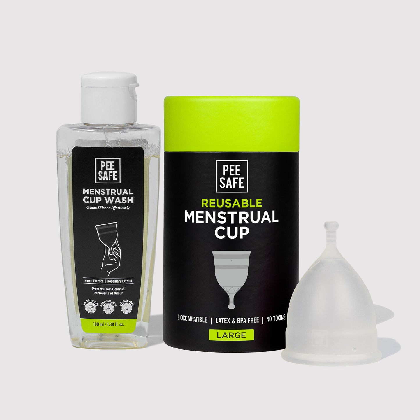 Menstrual Cup (L) + Cup Wash