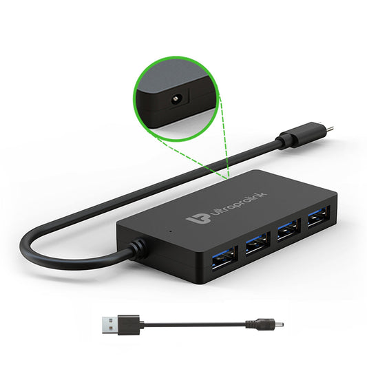 iExpand USB Type C 3.1 (Gen 1) to USB-A 3.0 Hub 4 Port Expander UL1054