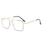 Large Frame Myopia Glasses Anti-Blue Light Flat Mirror for a Fas