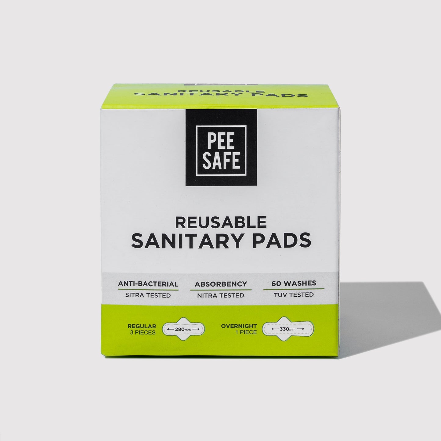 Reusable Sanitary Pads (3 Regular Pads + 1 Night Pad)