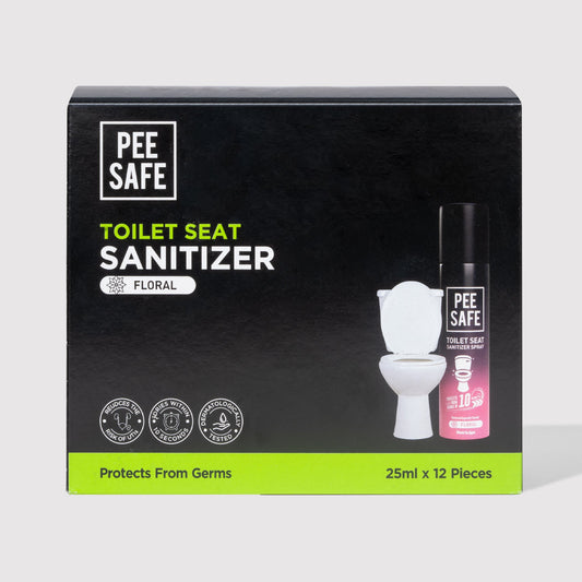 Mini Toilet Seat Sanitizer Spray (Floral) - 25 ML (Pack Of 12)