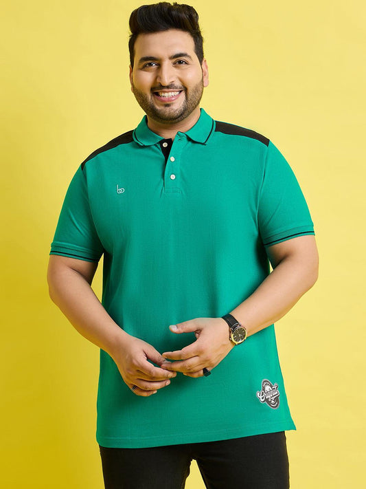 Men Plus Size Taart Solid Polo Tshirt