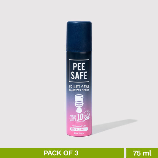 Toilet Seat Sanitizer Spray (Floral) - 75 ML (Pack of 3)