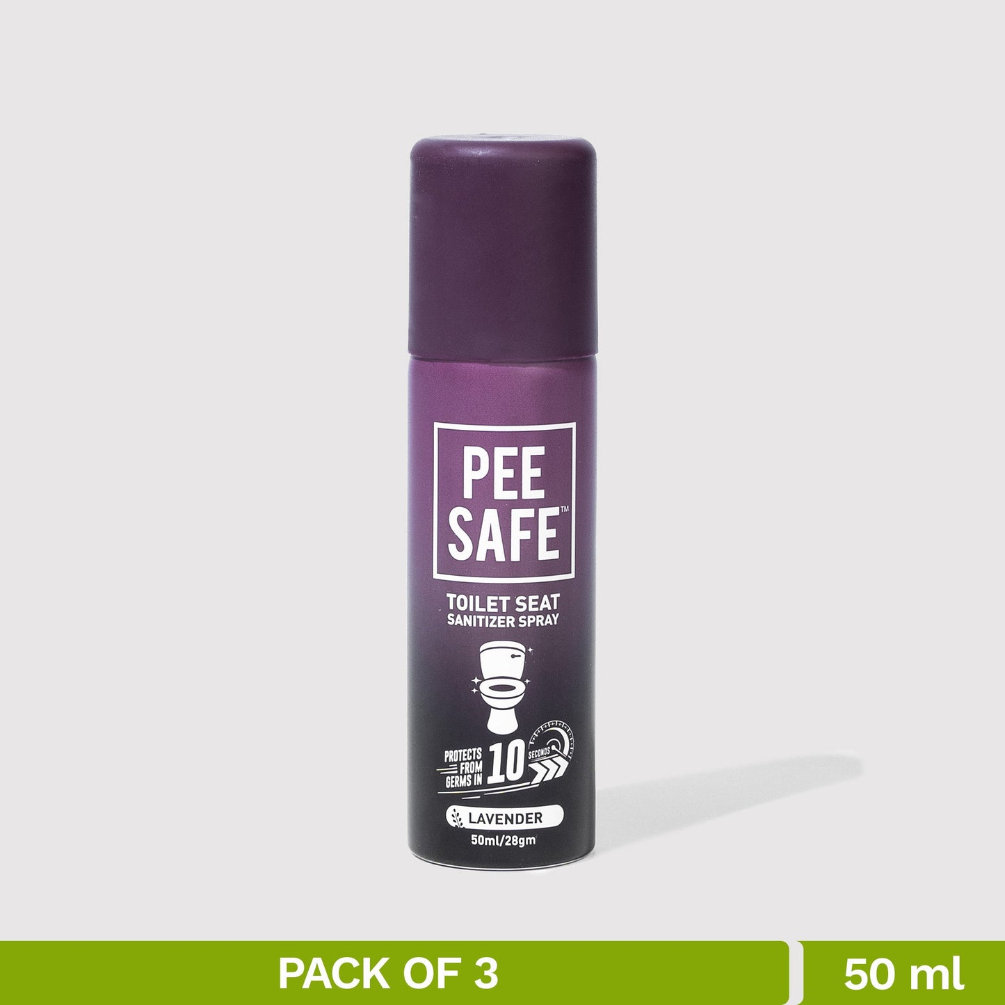 Toilet Seat Sanitizer Spray (Lavender) - 50 ML (Pack of 3)