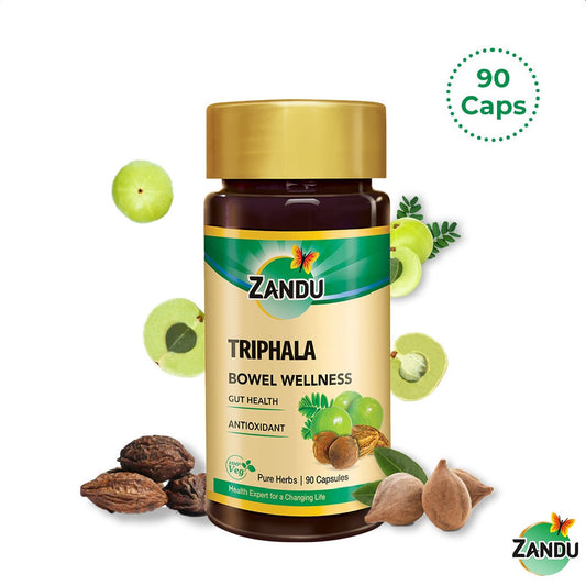 Pure Triphala Capsules for Constipation, Gut Health, & Digestion (90 Caps)
