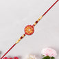 Floral Bead Rakhi With Central Stone
