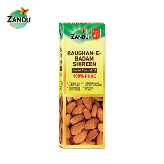 Zandu Raughan E Badam Shireen Sweet Almond Oil for Hair, Skin & Digestion