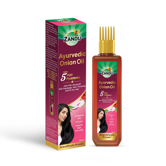 Zandu Onion Hair Oil for Natural Hair Fall Control (200 ml)