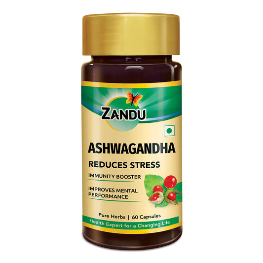 Pure Ashwagandha Capsules | Scientifically Proven for 2x Boosted Immunity & Stress Relief (60 Caps)