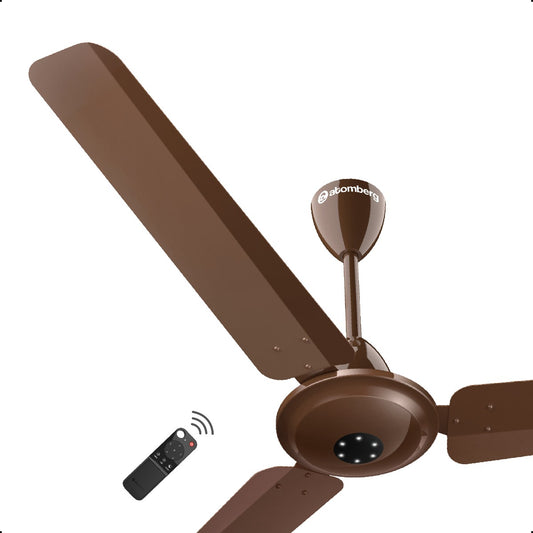 Atomberg Efficio Alpha 1200 mm BLDC Ceiling Fan with Remote Control & LED Indicators | Gloss Brown