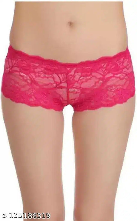 Net Briefs for Women (Pink, Free Size)