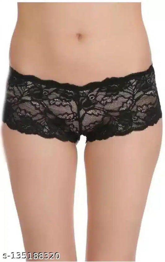 Net Briefs for Women (Black, XL)