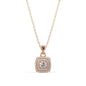 Cushion Diamond Pendant Necklace