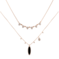 Diamond Traingle Necklace & Queen of Black Diamond Necklace Set