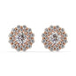 Double Halo Diamond Jacket Earrings