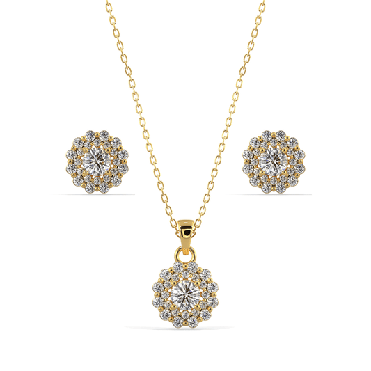 Double Halo Diamond Set