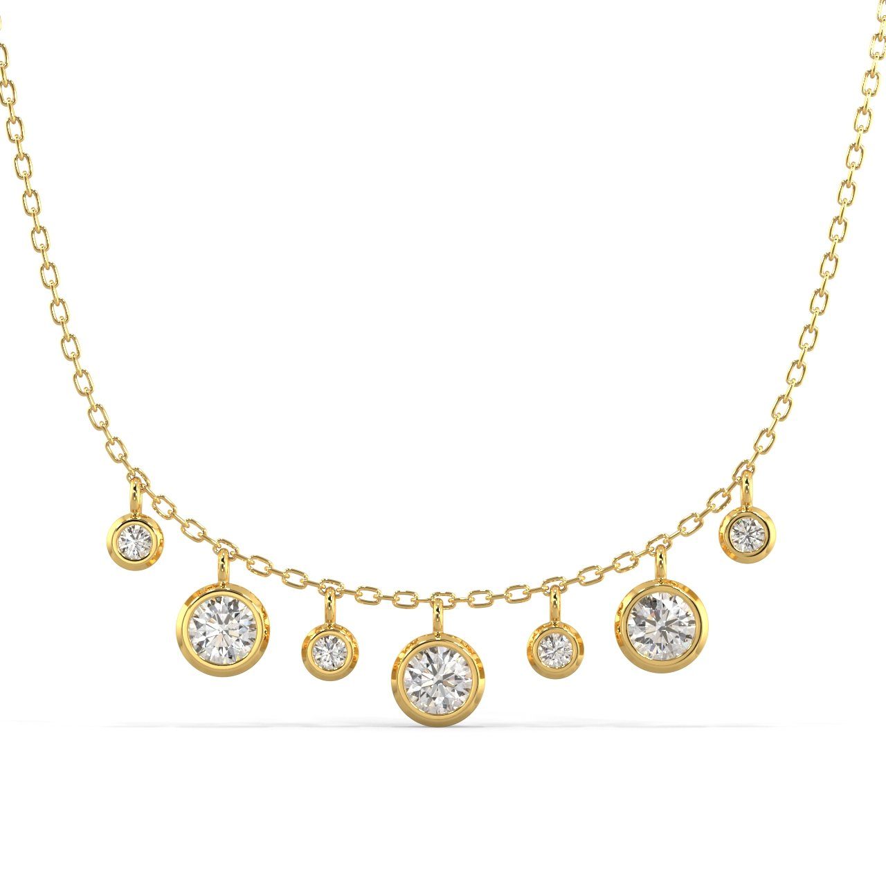 Drop Diamond Pendant Necklace