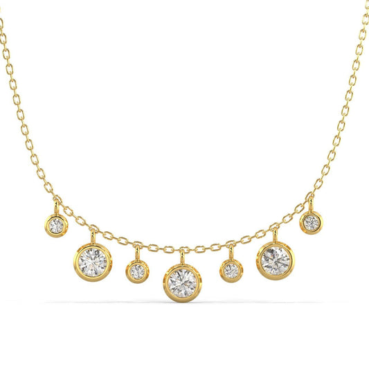 Drop Diamond Pendant Necklace