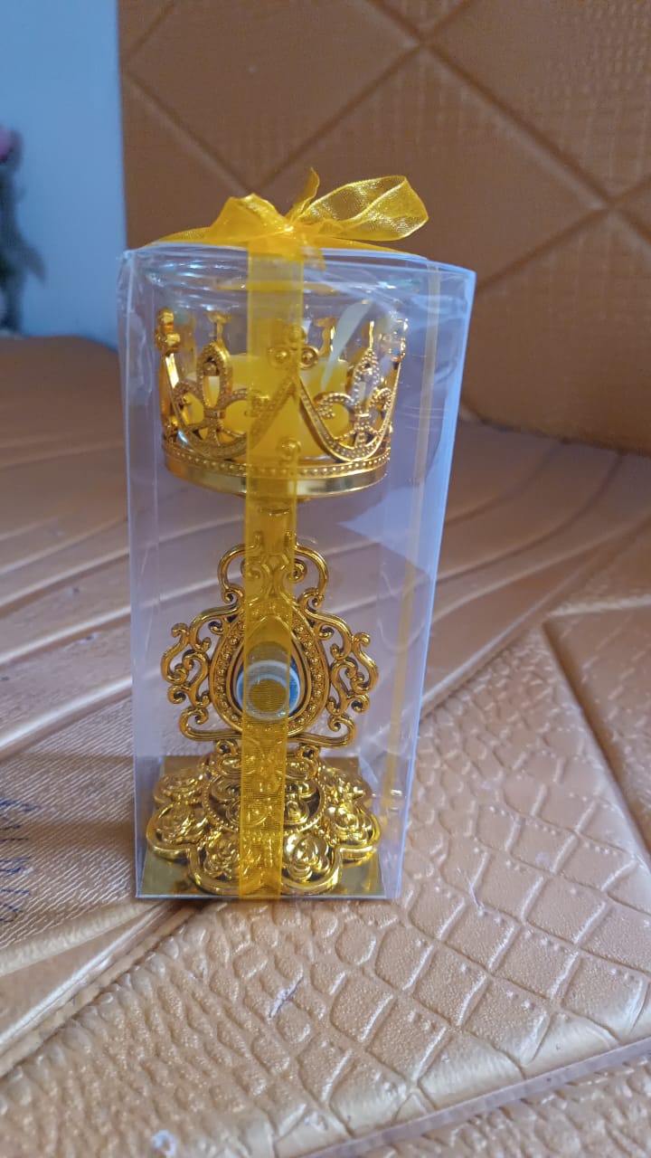 Flower Diwali Candle Holder with Plastic Stand , Diwali(1 Set)