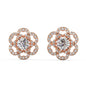 Floral Diamond Jacket Earrings