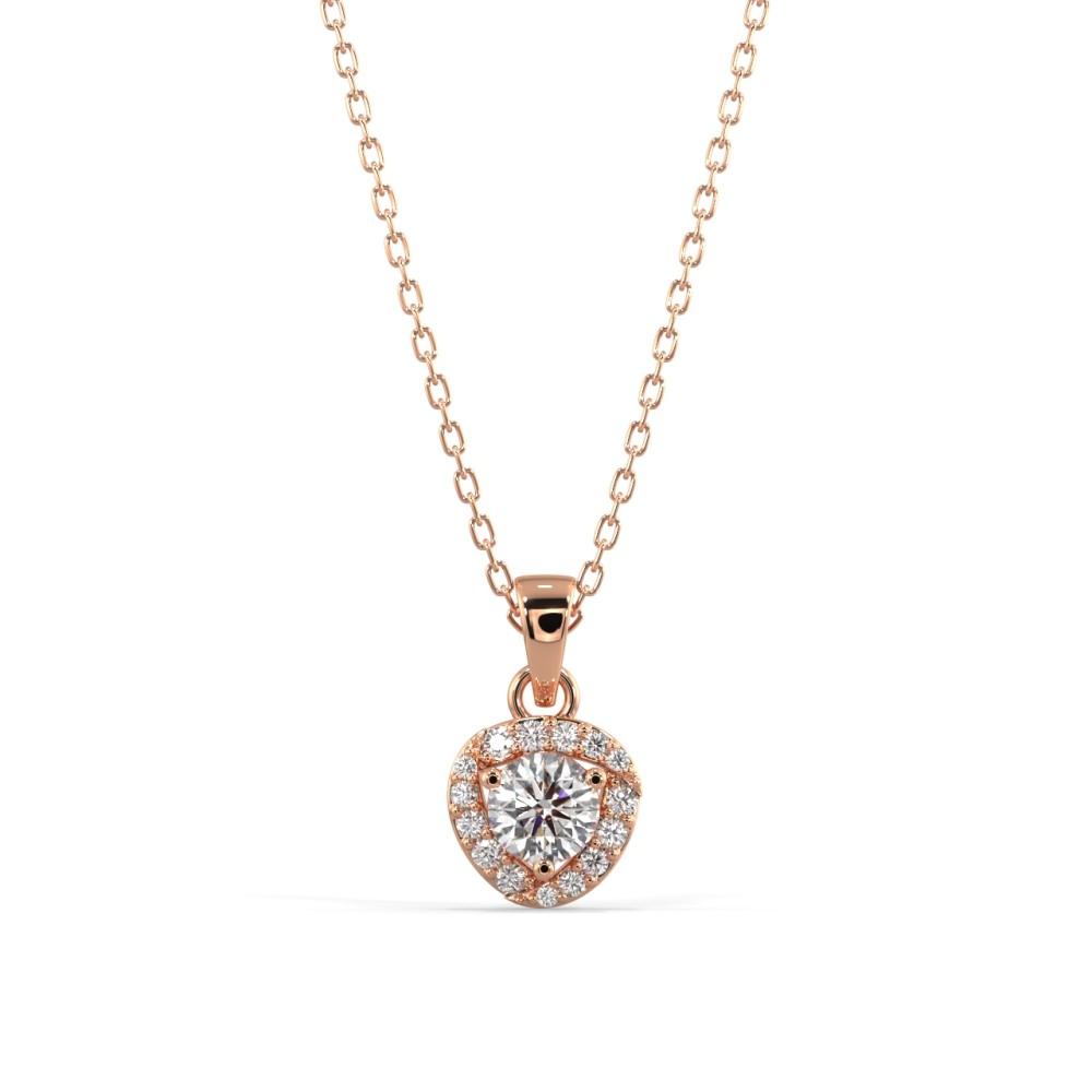 Halo Diamond Pendant Necklace