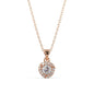 Halo Diamond Pendant Necklace