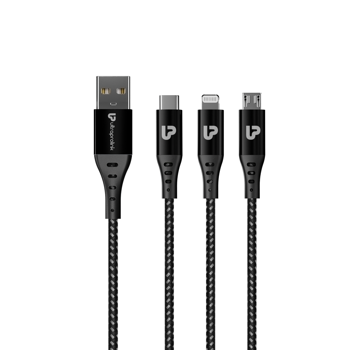 TrioLink 18 W 3in1 Fast Charging Cable (1.5m/Black) UL1098BLK-0150