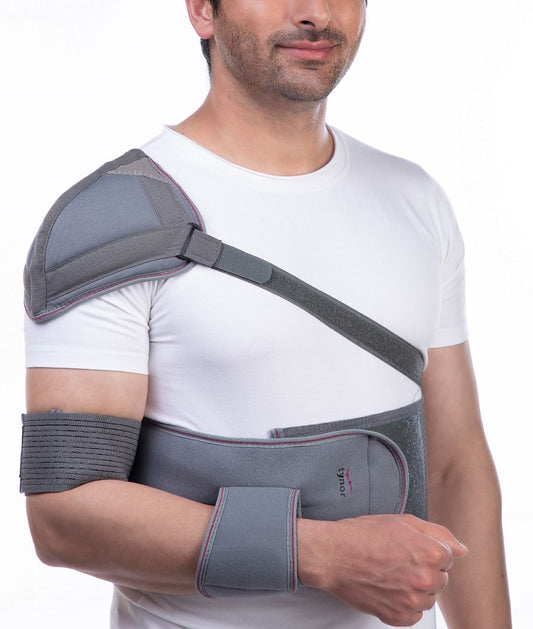 Tynor Elastic Shoulder Immobiliser, Grey, Small, 1 Unit