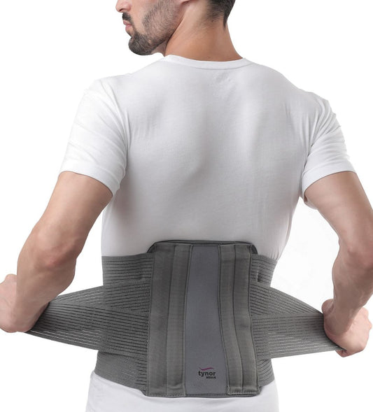Tynor Contoured L.S. Support, Grey, Medium, 1 Unit