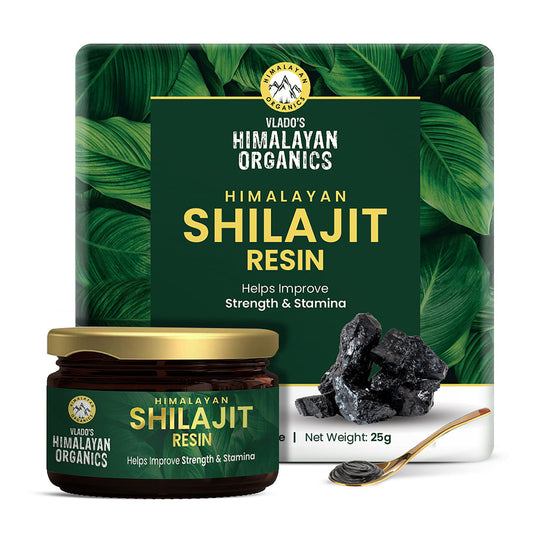 Vlado's Himalayan Organics Pure Shilajit Resin Fulvic Acid & 85+ Trace Minerals Complex I - 25g