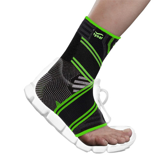 Tynor Ankle Binder Air Pro, Black & Green, Large, 1 Unit