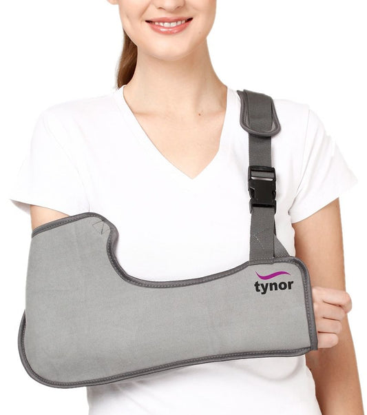 Tynor Pouch Arm Sling Tropical, Grey, Small, 1 Unit