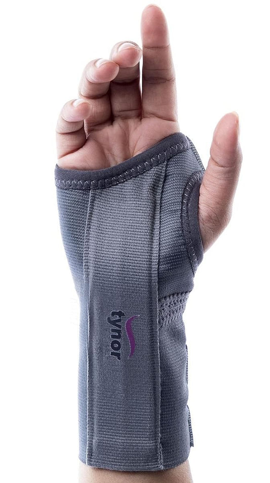 Tynor Elastic Wrist Splint, Grey, Left, Medium, 1 Unit