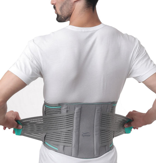 Tynor LS Belt Lumbopore, Grey, XL, 1 Unit