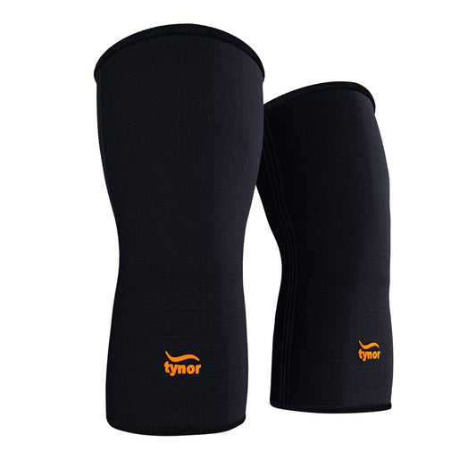 Tynor Knee Cap Air, Black & Orange, Medium, Pack of 2