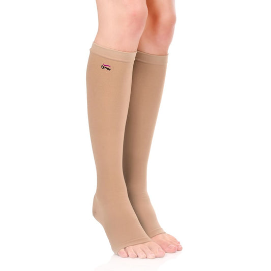 Tynor Medical Compression Stocking Knee High Class 2 (Pair), Beige, Large, Pack of 2