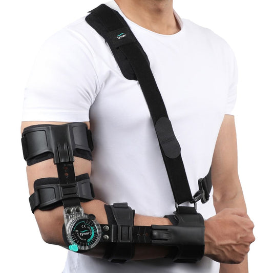 Tynor ROM Elbow Brace, Black, Left, Universal Size, 1 Unit