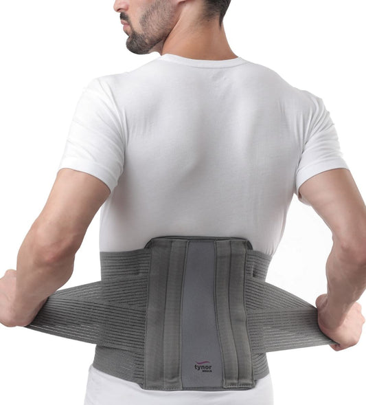 Tynor Contoured L.S. Support, Grey, Small, 1 Unit