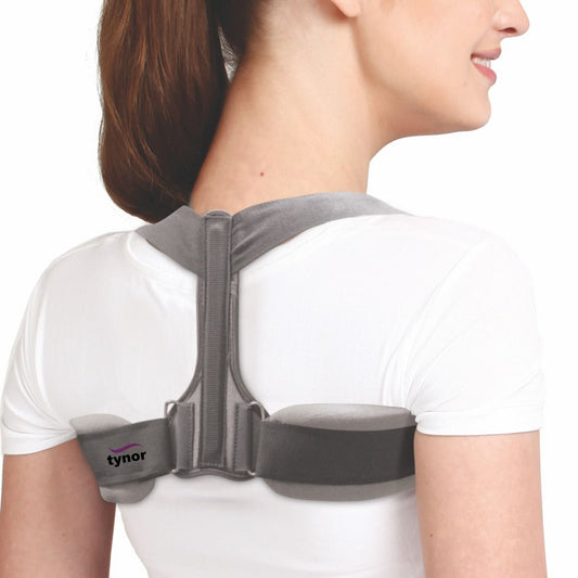 Tynor Clavicle Brace with Fastening Tape, Grey, Medium, 1 Unit