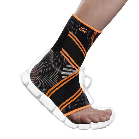Tynor Ankle Binder Air Pro, Black & Orange, Small, 1 Unit
