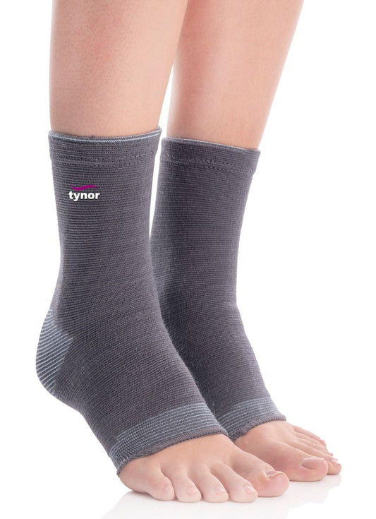 Tynor Anklet Comfeel, Grey, Large, Pack of 2