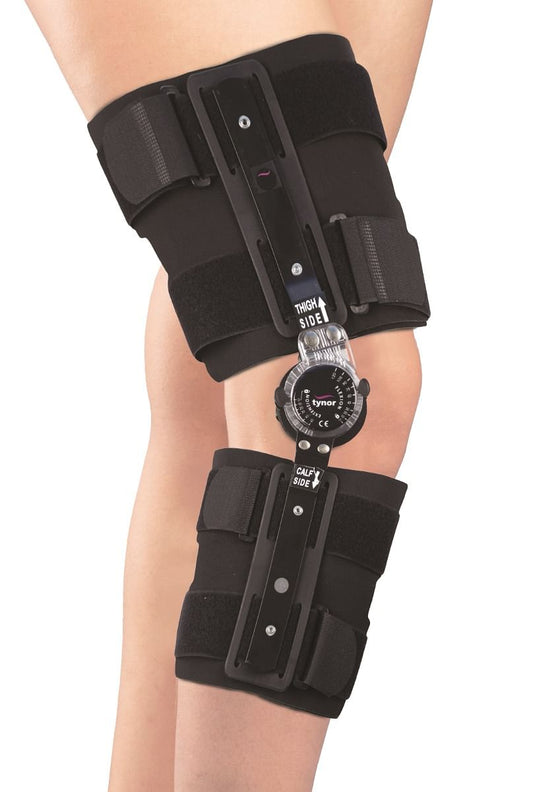 Tynor R.O.M. Knee Brace 22"/56cm, Black, Universal Size, 1 Unit