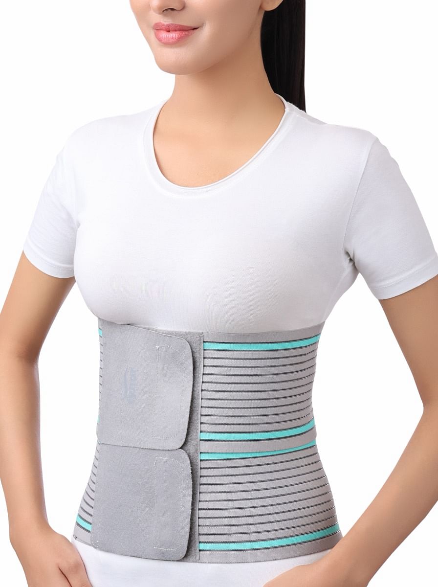 Tynor Abdominal Belt, Grey, Small, 1 Unit