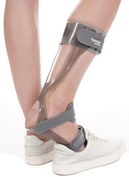 Tynor Foot Drop Splint With Liner, Grey, Right, Small, 1 Unit
